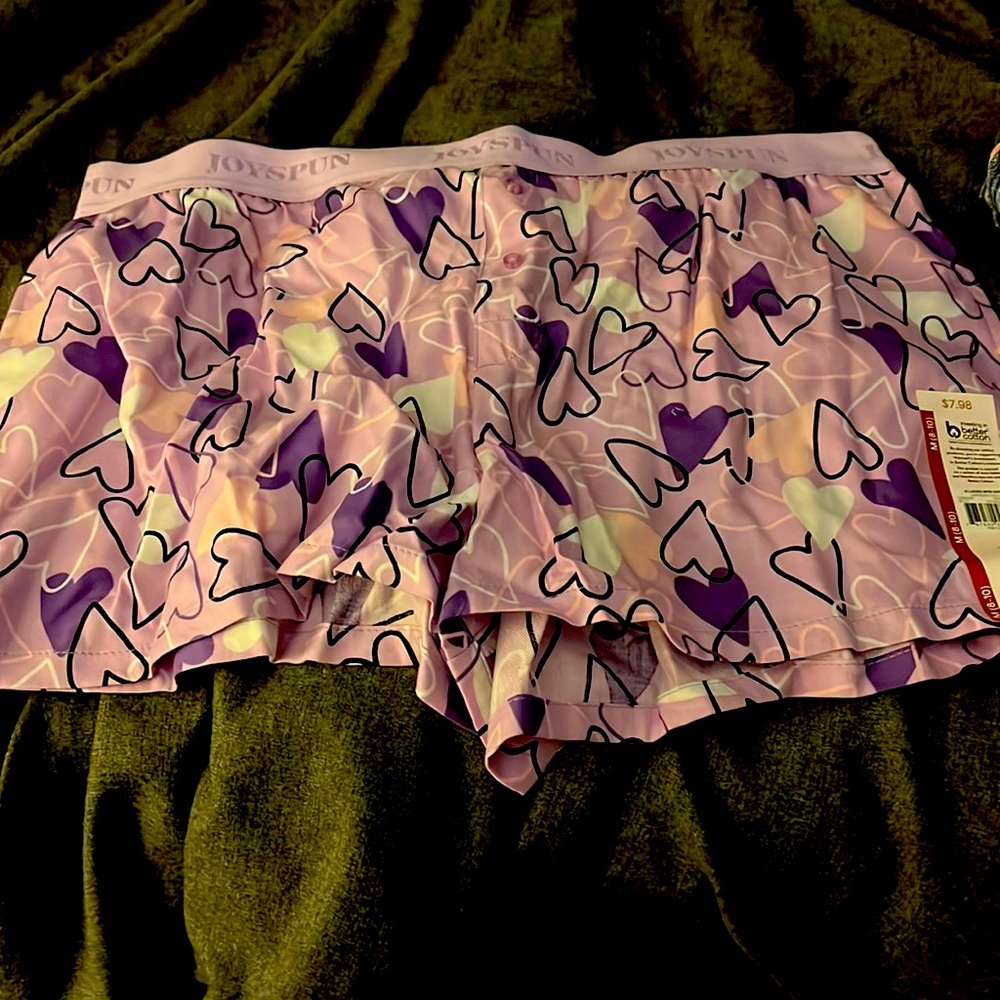 Purple sleep shorts